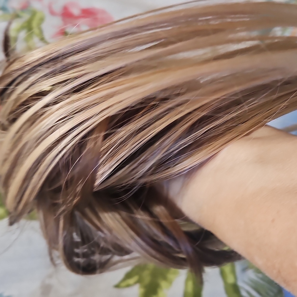 Hair Clip Two Color Blond Brown New